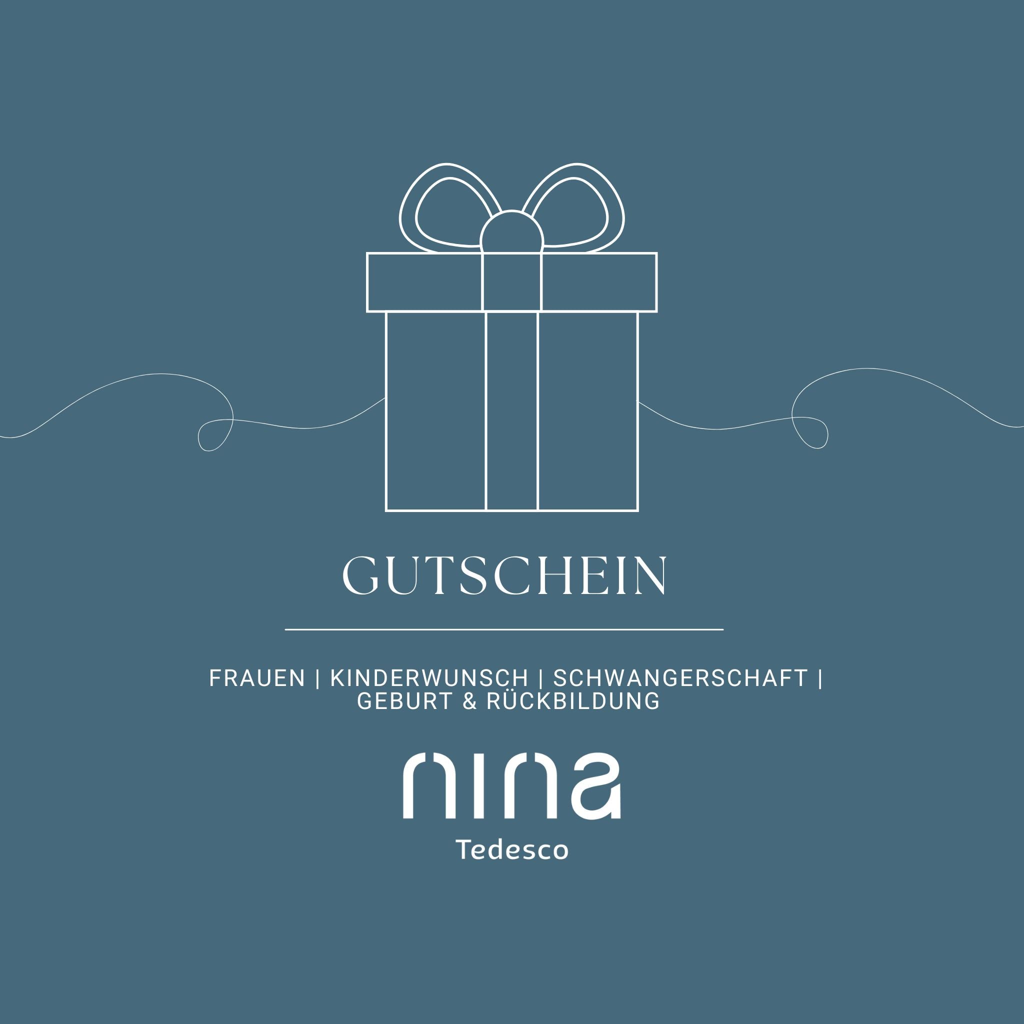 Gutscheindesign blau klein