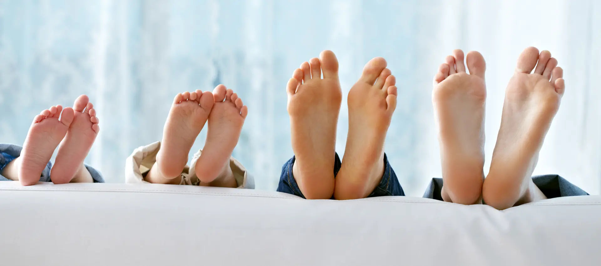 Elternfußsohlen und Kinderfußsohlen