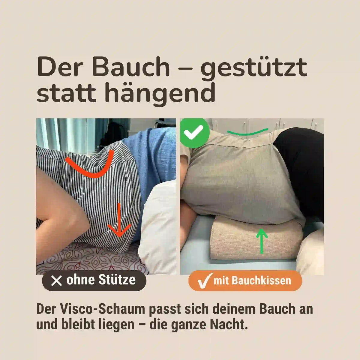 Bauchkissen für Schwangerschaft & Stillzeit