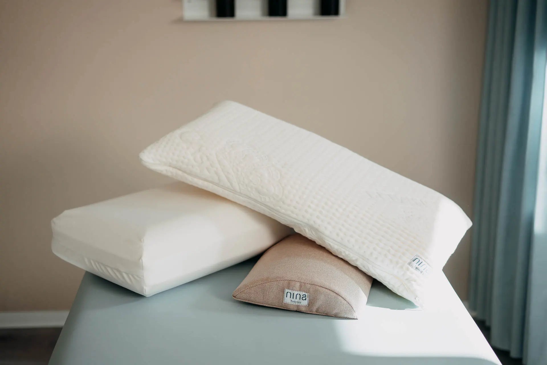 Lagerungsset für Zuhause, Bauchkissen, Kopfkissen und Beinkissen